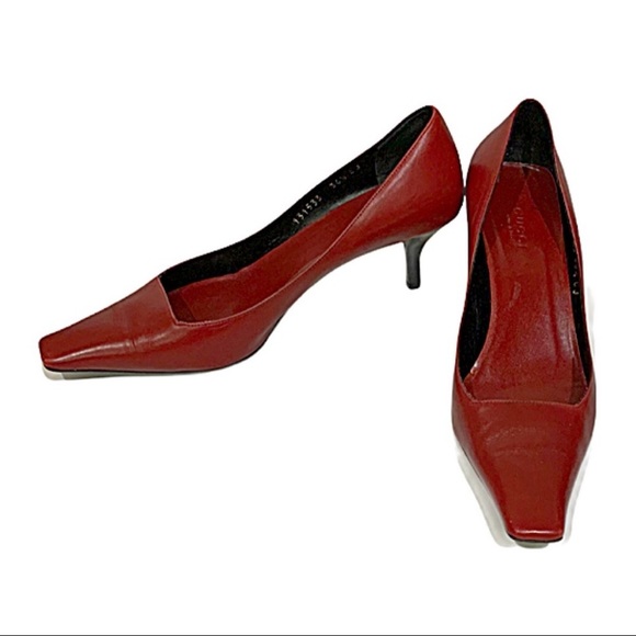 Gucci Shoes Pumps Authentic Heels Red Square Toe Shoes Size 36.5 - Picture 8 of 13
